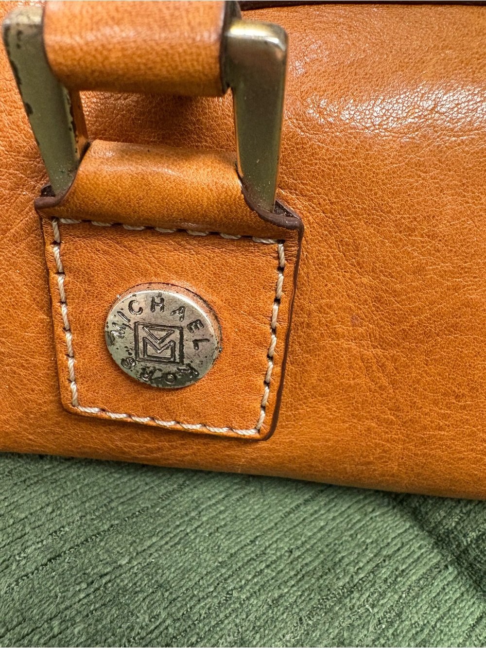 Michael Kors Tan Leather Barrel Handbag- vintage - Picture 2 of 8